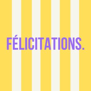 Carte message "Félicitations"
