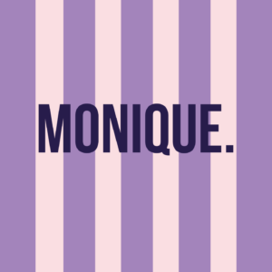 Carte message "Monique"
