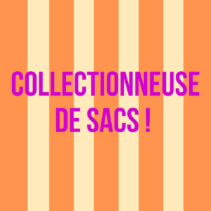 Carte message "Collectionneuse de sacs"