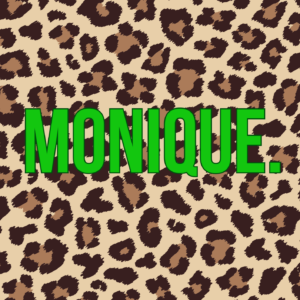 Carte message "Monique Léopard"