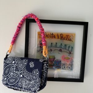 Sac Miko- Marine - Anse courte rose  (Vente Flash)