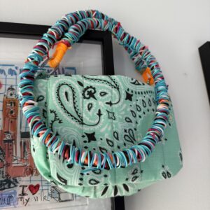 Sac Miko / Menthe - Anse longue bleu orange rouge (Vente Flash)