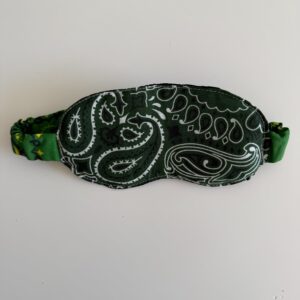 Masque de nuit Vert sapin / Vert prairie Intérieur Soie