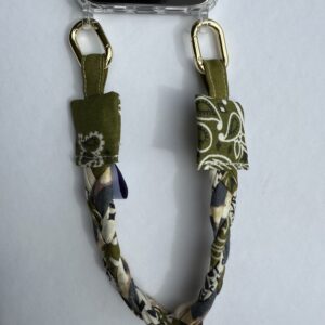 Poignet de téléphone Kaki - léopard - Créme