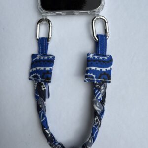 Poignet de téléphone Majorelle - Marine -Chambray