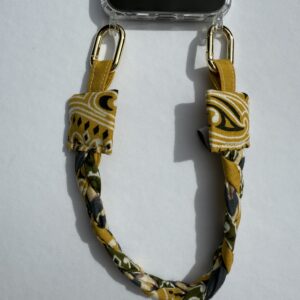 Poignet de téléphone Jaune Moutarde, Kaki et Léopard