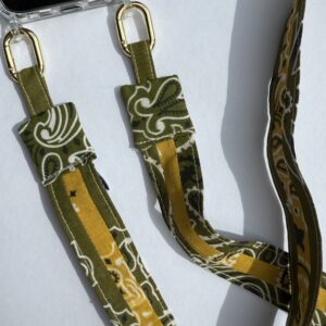 Anse de téléphone longue Arc-en-ciel Kaki et Moutarde