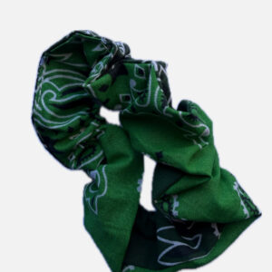 chouchou bandanas vert prairie / vert sapin