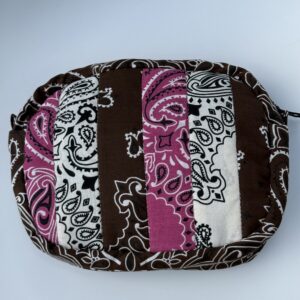 Trousse marron - fuchsia