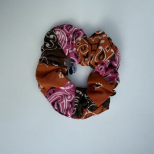 chouchou marron fuchsia